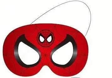 Piros papír maszk, álarc - Pókember - Spiderman - ÚJ