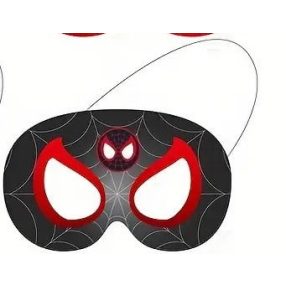 Fekete Pókember papír maszk, álarc - Spiderman - ÚJ
