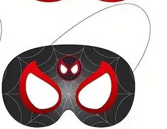 Fekete Pókember papír maszk, álarc - Spiderman - ÚJ