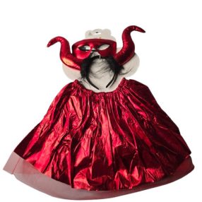   Piros 3 részes ördög szett, jelmez - Demona - Halloween - ÚJ