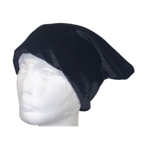 Fekete bársony jelmezsapka