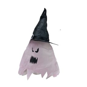   Fekete-rózsaszín világítós boszorkány, szellemkalap - Halloween - ÚJ