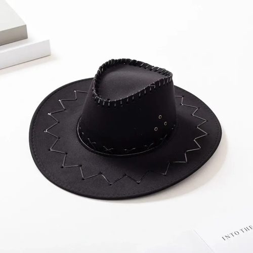 Fekete sheriff, cowboy jelmez kalap, felnőttre vagy nagyobb gyerekre - ÚJ
