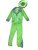 Felnőtt zöld plüss zebracsíkos szegélyű jelmez együttes, 3 részes