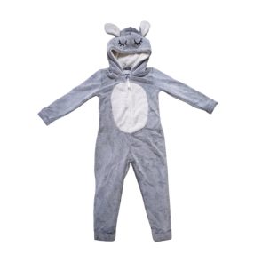   110-116-os szürke szőrmés háziruha, jelmez kislánynak - ÚJ