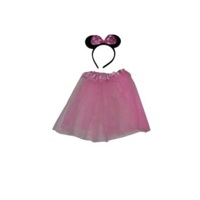 Rózsaszín Minnie egér jelmez szett, 2 részes - ÚJ