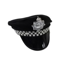   Gyerek fejre fekete rendőr sapka, jelmez kiegészítő - ÚJ