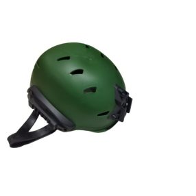  Zöld műanyag katonai sisak, rohamsisak, jelmezkiegészítő - ÚJ