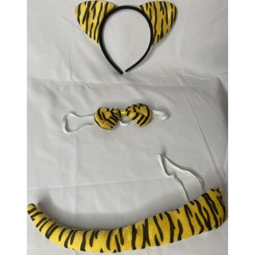 3 részes sárga tigris szett, jelmezkiegészítő - ÚJ