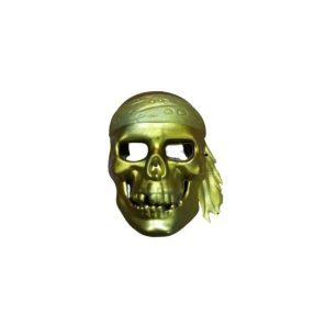 Aranyszínű koponya maszk, álarc - ÚJ