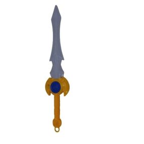   Sárga-fehér 65 cm hosszú hangot és fényt adó játék kard, jelmezkiegészítő - ÚJ