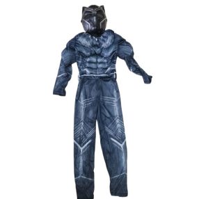   3-5 évesre izmosított Fekete Párduc jelmez álarccal (maszkkal) - Marvel - ÚJ