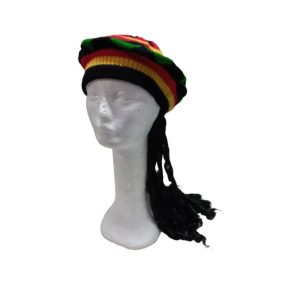 Jamaicai sapka, hajjal - ÚJ