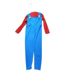  Férfi S-es kék-piros kezeslábas jelmezruha, sapkával - Super Mario - Nintendo