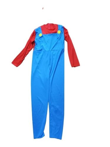 Férfi S-es kék-piros kezeslábas jelmezruha, sapkával - Super Mario - Nintendo