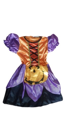  3-4 évesre lila-narancssárga hallowen jelmezruha, boszorkányruha - Halloween 