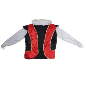 116-os fekete-piros-fehér jelmezfelső (pl. muskétás)