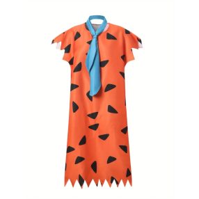   Kamasz vagy kisebb felnőtt ősember ruha nyakkendővel (S-es méret) - Frédi és Béni - The Flintstones - ÚJ