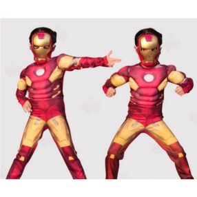   3-4 évesre izmosított Vasember jelmez álarccal - Ironman - ÚJ (S)