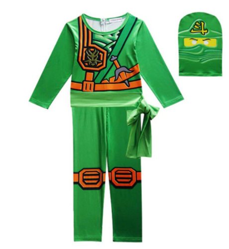 110-es zöld Ninjago jelmez, 3 részes - ÚJ