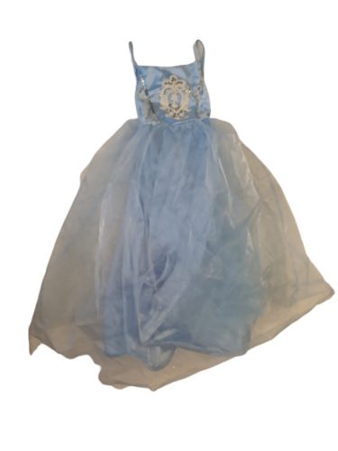 4-5 évesre kék aboncsos hercegnőruha, jelmez (hibás)