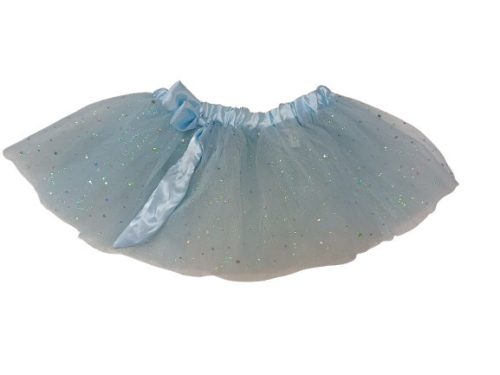 3-4 évesre kék tüllszoknya, tüll tütü, hercegnő jelmezhez, balerina jelmezhez is jó