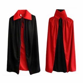   145 cm hosszú piros-fekete vámpír köpeny, palást - Halloween - ÚJ