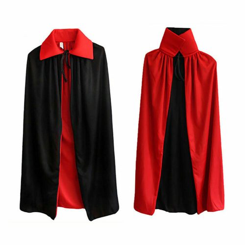 145 cm hosszú piros-fekete vámpír köpeny, palást - Halloween - ÚJ