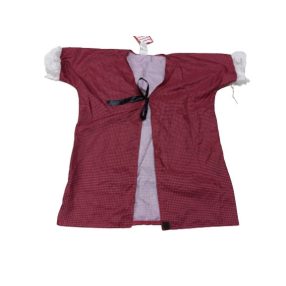   8-9 évesre bordó-fekete csipkés ujjvégű kockás jelmezfelső