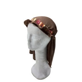 Barna keleti fejfedő, jelmezkiegészítő  