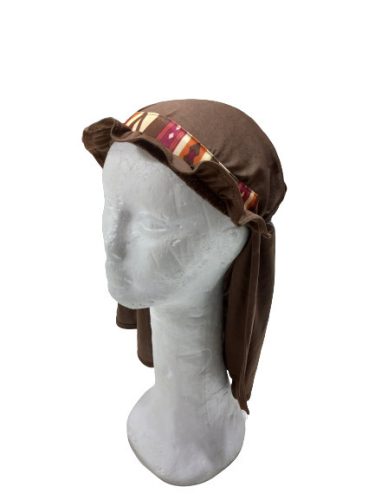 Barna keleti fejfedő, jelmezkiegészítő  