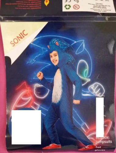 3-4 évesre kék jelmezruha fejdísszel - Sonic - ÚJ