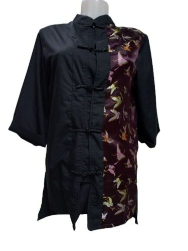 Fekete kínai jelmezfelső (kamasz vagy kisebb felnőtt méret)