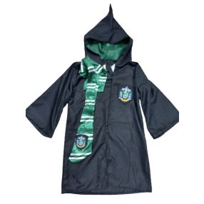   6-10 évesre Mardekár jelmez - köpeny és sál - Slytherin - Harry Potter - ÚJ