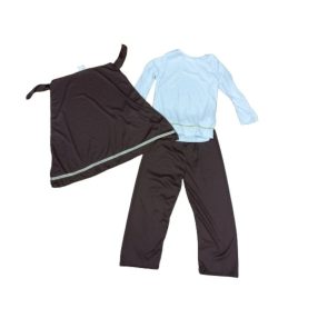 10-12 évesre barna-fehér 3 részes jelmez szett - ÚJ