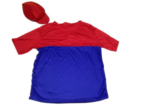 Felnőtt nagyméretű Mario jelmezfelső és sapka - Super Mario - ÚJ