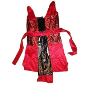   Női vagy nagylány bordó-fekete rövid jelmezruha, halloweenra is jó - ÚJ