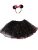 5-7 évesre fekete szivecskés tüllszoknya, hajpánttal - Minnie Egér - ÚJ