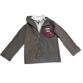   6-8 évesre szürke piszkos hatású zombi felső - Halloween