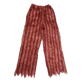   8-10 évesre bordó-rosegold csíkos, rojtos végű jelmeznadrág - ÚJ