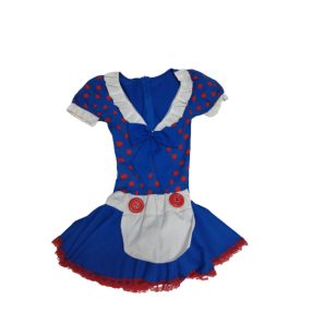   Nagylány vagy női XXS kék kötényes jelmezruha - ÚJ (tárolási hibás)