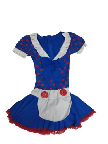 Nagylány vagy női XXS kék kötényes jelmezruha - ÚJ (tárolási hibás)