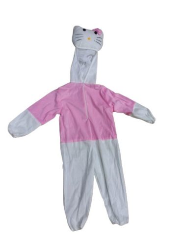 4-5 évesre (M) fehér-rózsaszín jelmez - Hello Kitty - ÚJ
