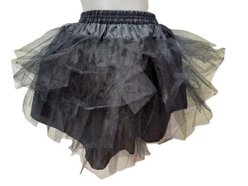 12-14 évesre fekete fodros tüllszoknya
