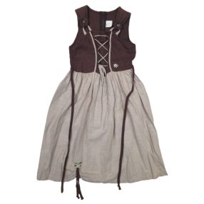 140-es barna-drapp ujjatlan vászon jelmezruha