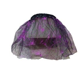   5-6 évesre lila-ezüst pókháló mintás tüllszoknya - ÚJ