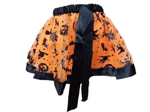 4-5 évesre narancssárga tüllszoknya - Halloween - ÚJ