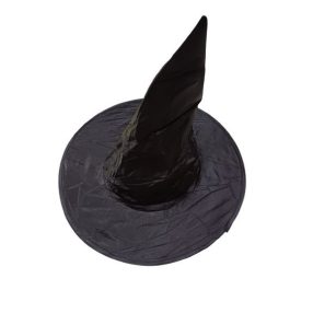 56 cm-es fejre fekete boszorkánykalap - Halloween - ÚJ