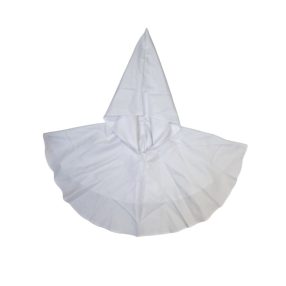 Fehér kapucnis pelerin, jelmezfelső