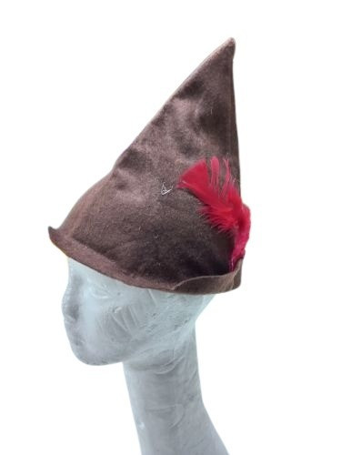 Barna tollas filc jelmezsapka, gyerek méret